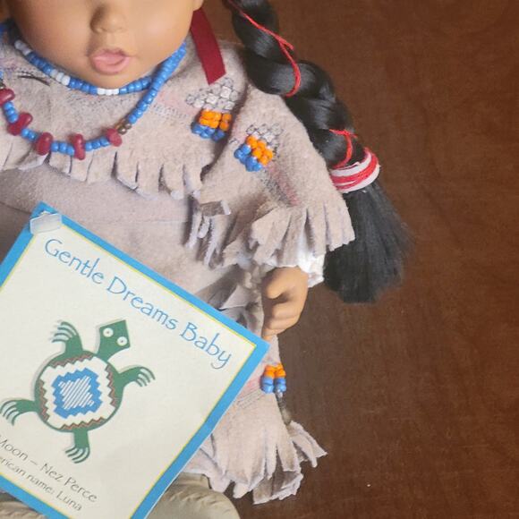 Gentle Dreams Baby Moon Nez Perce Native American leather beaded New with tags - Picture 4 of 12